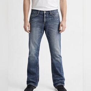 Helix Men's Acid Wash Slim Boot Jeans Size 38x30 Bootcut Casual Modern Basics